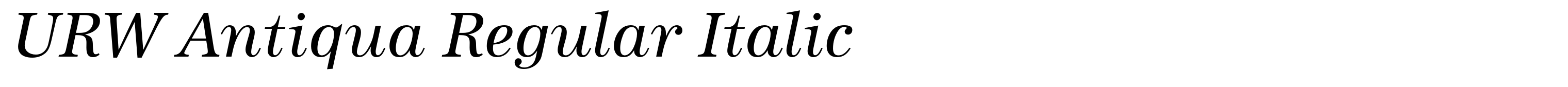 URW Antiqua Regular Italic